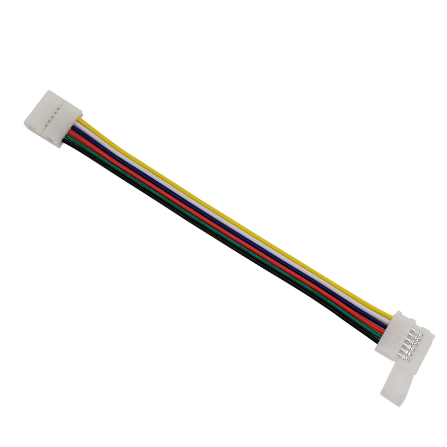 6pin RGB CCT LED Easy Connector 6 pin 12mm Width Solderless Adapter For RGB+CCT LED Strip Lights 2 Clip